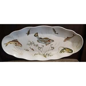 Vintage Melamine Trout Freshwater Fish Platter XLarge 22.75" Waverly Products